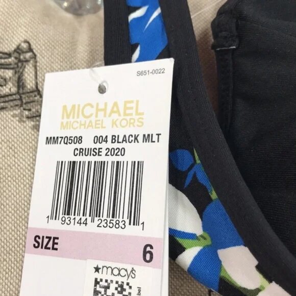 Michael Kors Zip Front One Piece Swimsuit - Picture 9 of 9